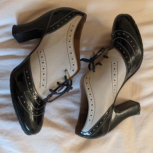 Fluevog Brogued Lace Up Heel